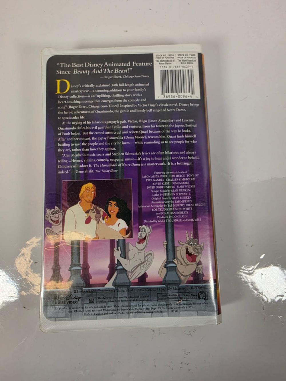 The Hunchback of Notre Dame, 1996 (VHS Tape, Vintage Media) - Picture 3 of 3